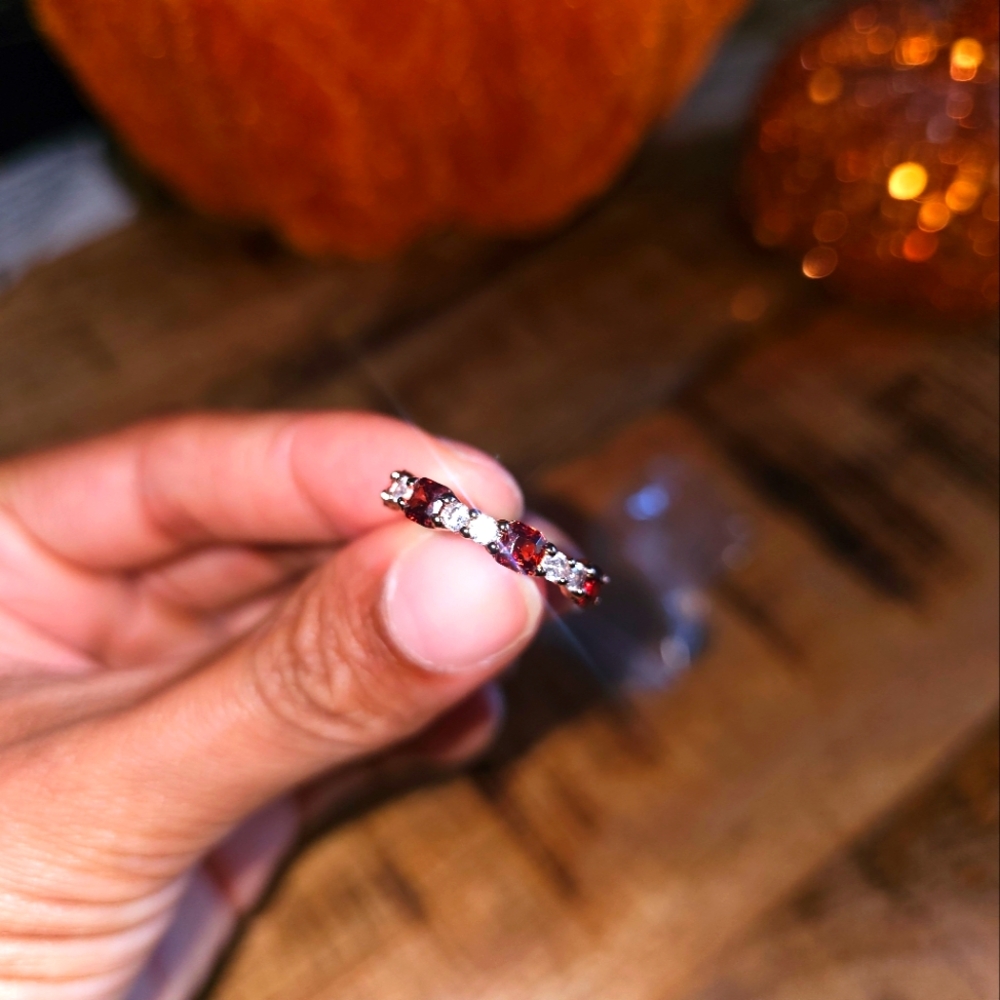Bomb Party Garnet Ring